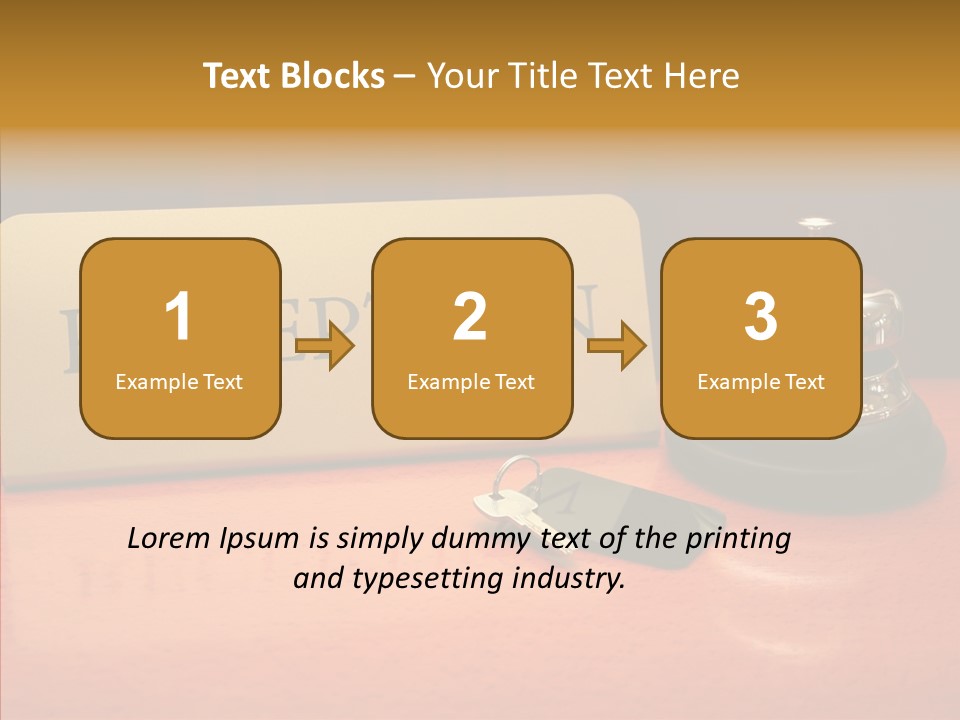 Comfortable Guest Desk PowerPoint Template