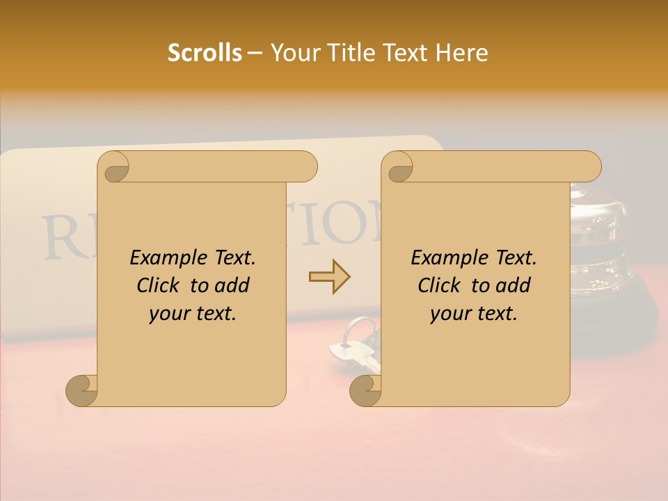 Comfortable Guest Desk PowerPoint Template