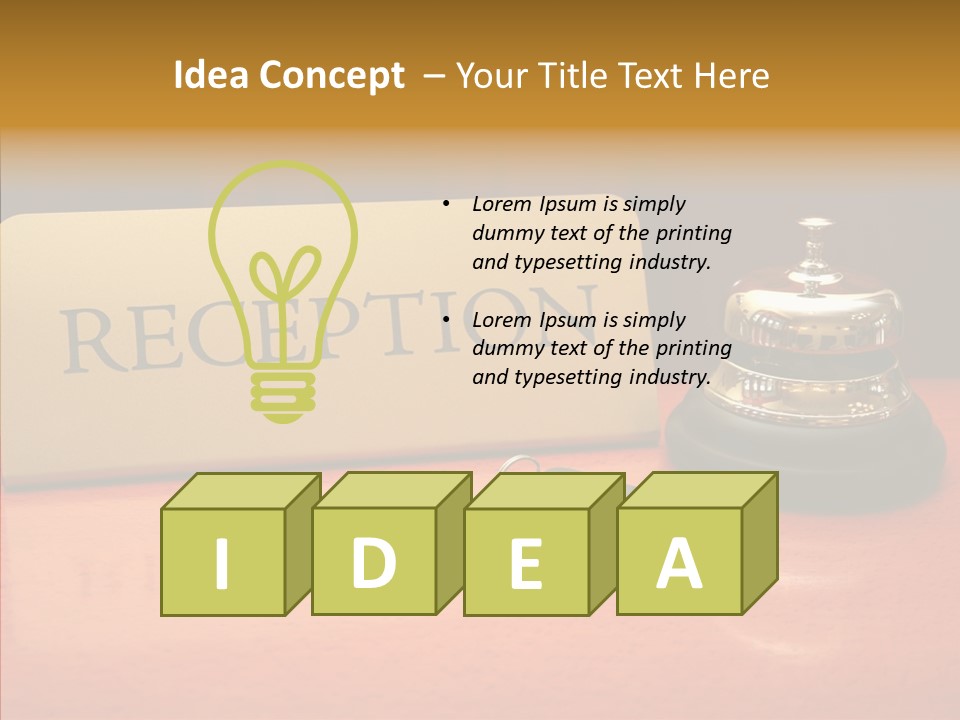Comfortable Guest Desk PowerPoint Template