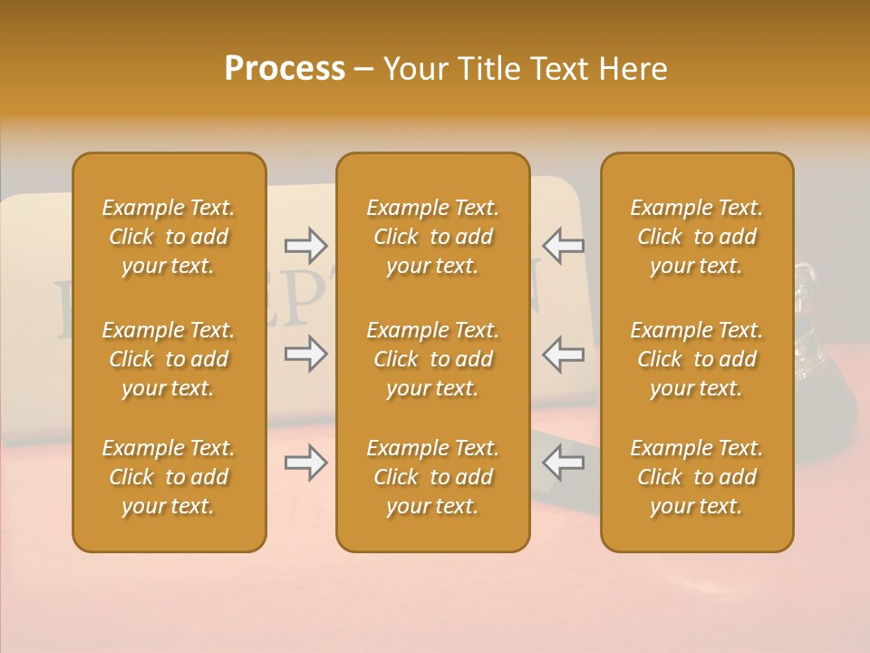 Comfortable Guest Desk PowerPoint Template