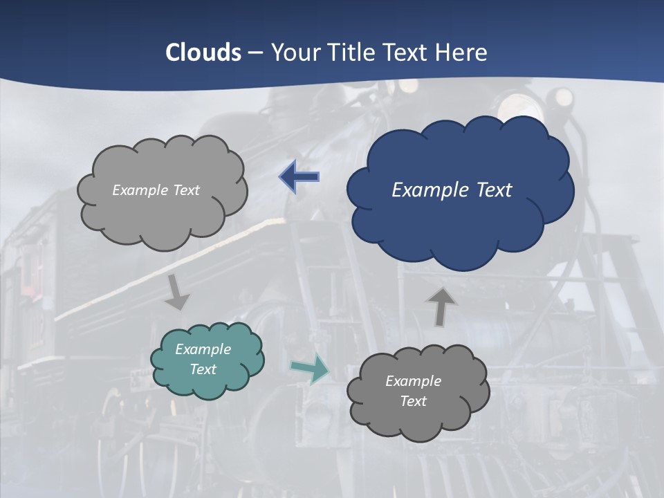 Dream Clouds Steam PowerPoint Template