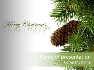 Decoration X Mas Merry PowerPoint Template