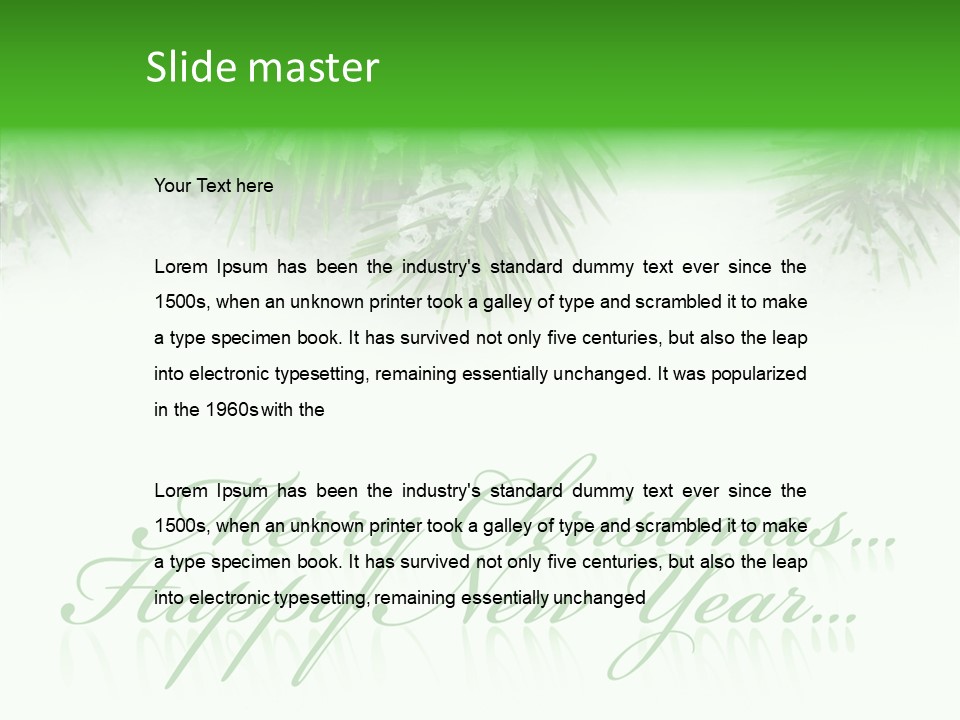 Spruce Branch Natal PowerPoint Template