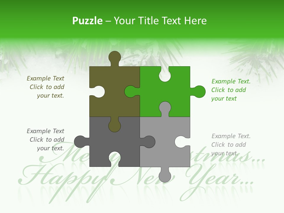 Spruce Branch Natal PowerPoint Template