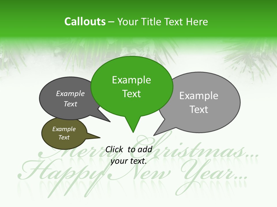 Spruce Branch Natal PowerPoint Template