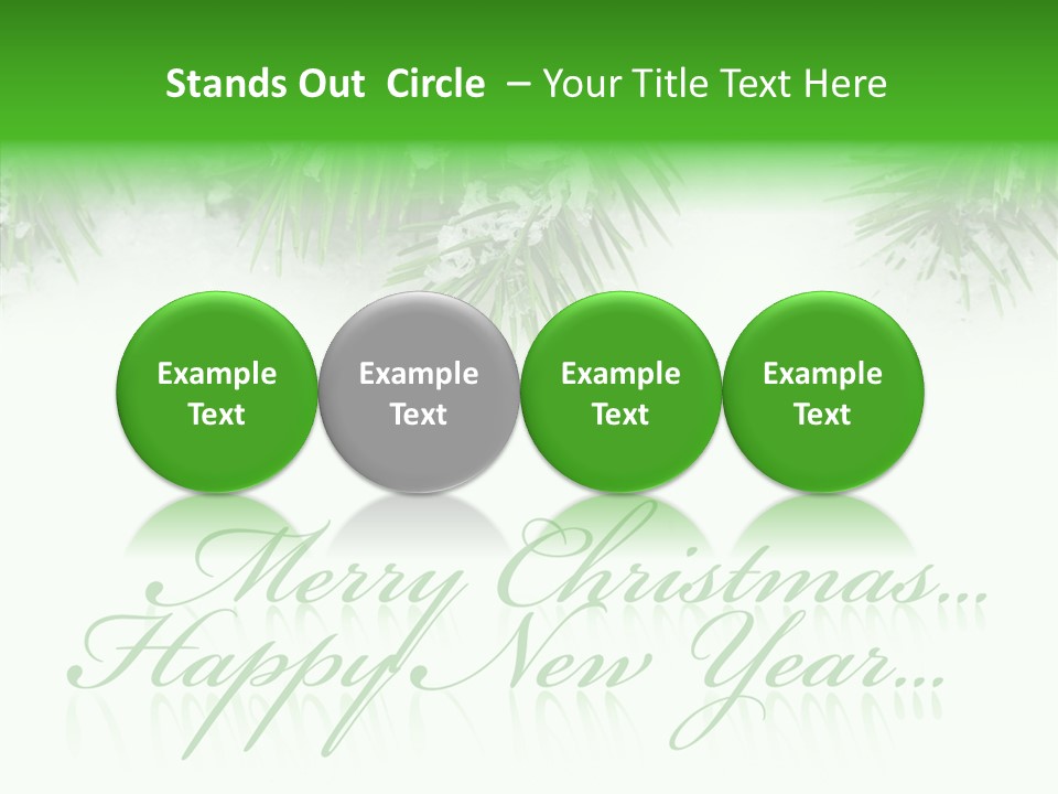 Spruce Branch Natal PowerPoint Template