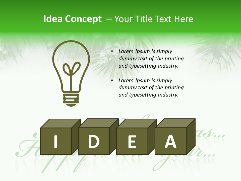 Spruce Branch Natal PowerPoint Template