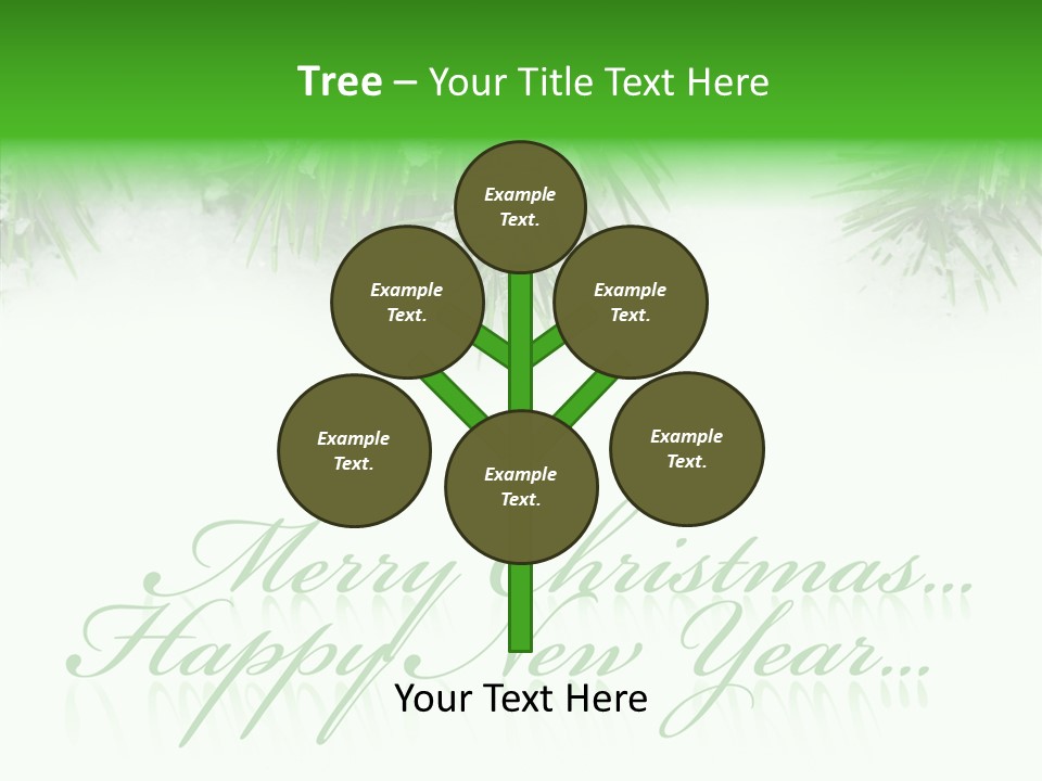 Spruce Branch Natal PowerPoint Template