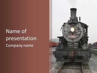 Track Coal Steam PowerPoint Template