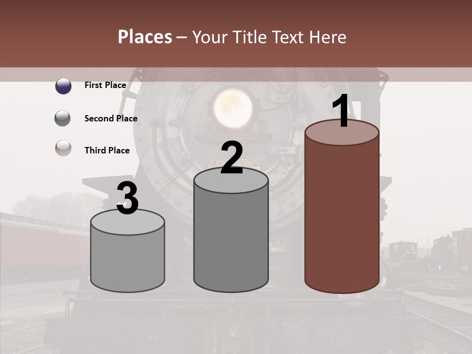 Track Coal Steam PowerPoint Template