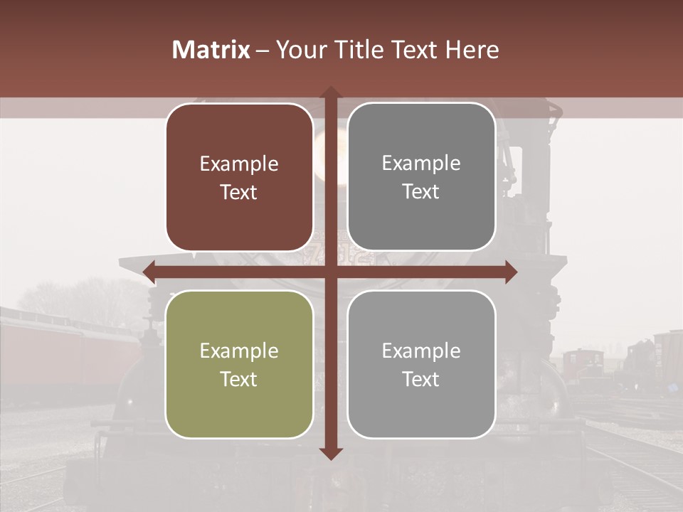 Track Coal Steam PowerPoint Template