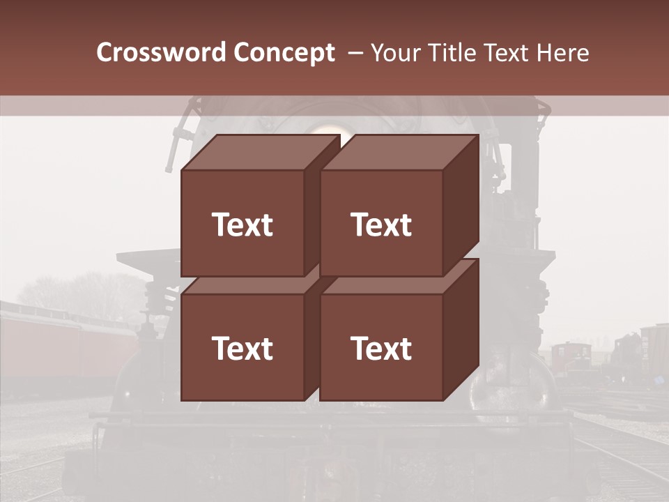 Track Coal Steam PowerPoint Template