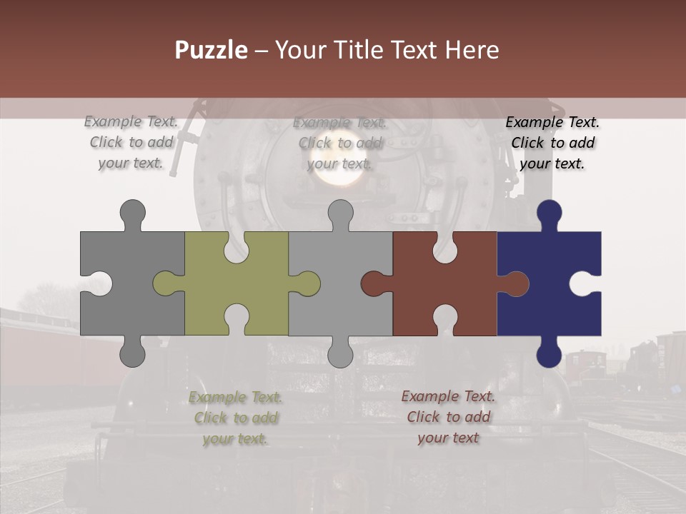 Track Coal Steam PowerPoint Template