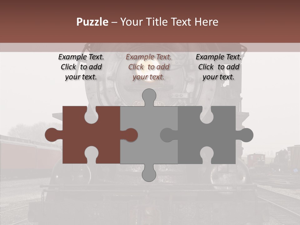 Track Coal Steam PowerPoint Template