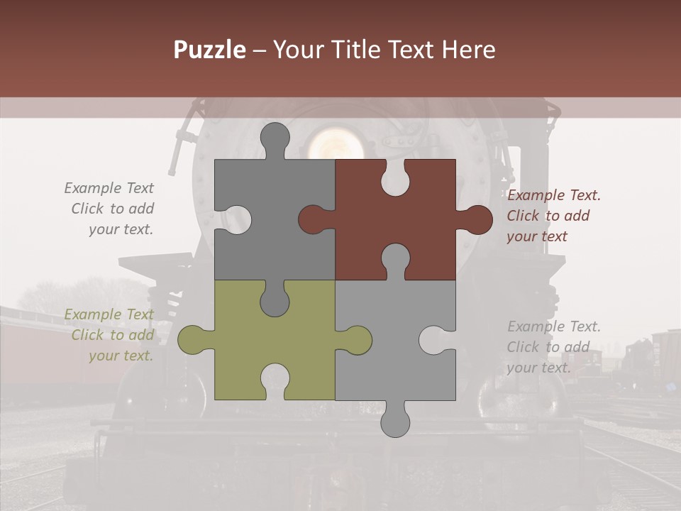 Track Coal Steam PowerPoint Template