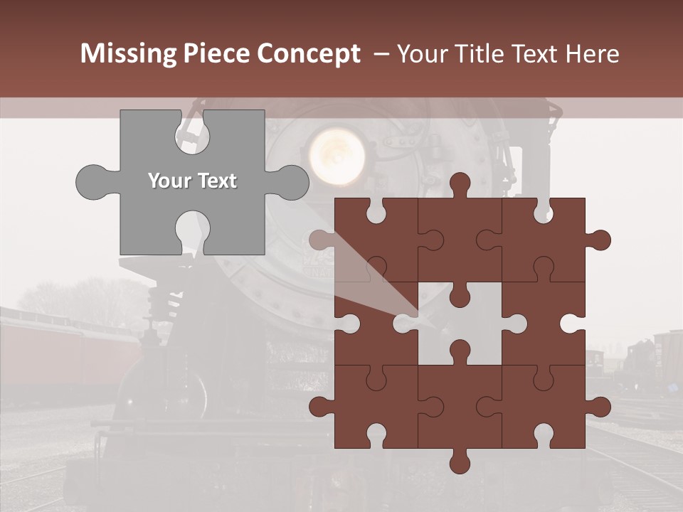 Track Coal Steam PowerPoint Template