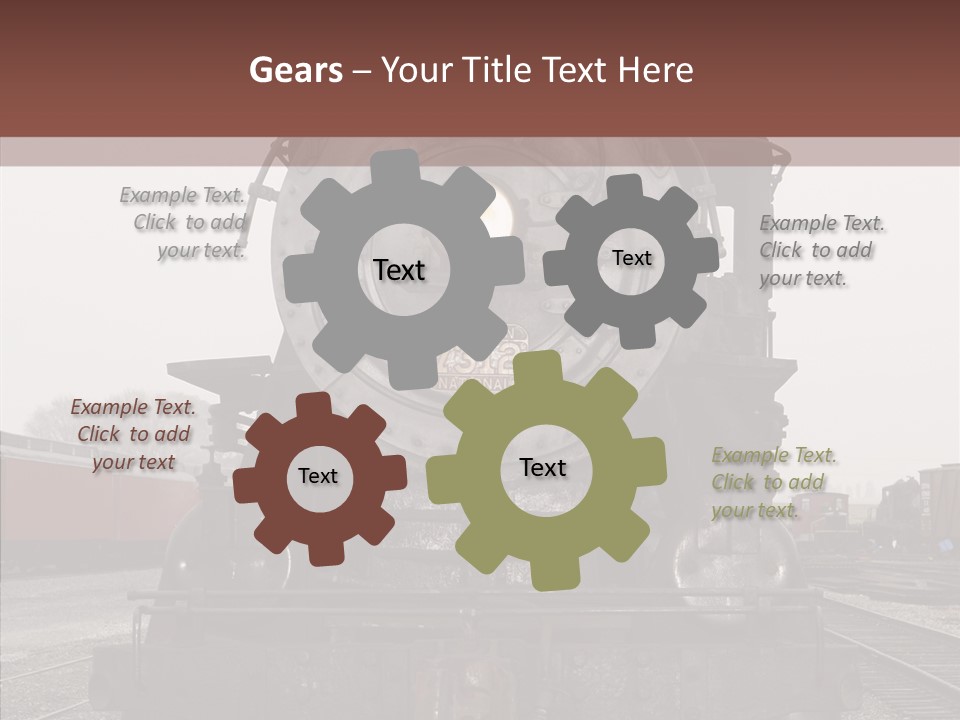 Track Coal Steam PowerPoint Template