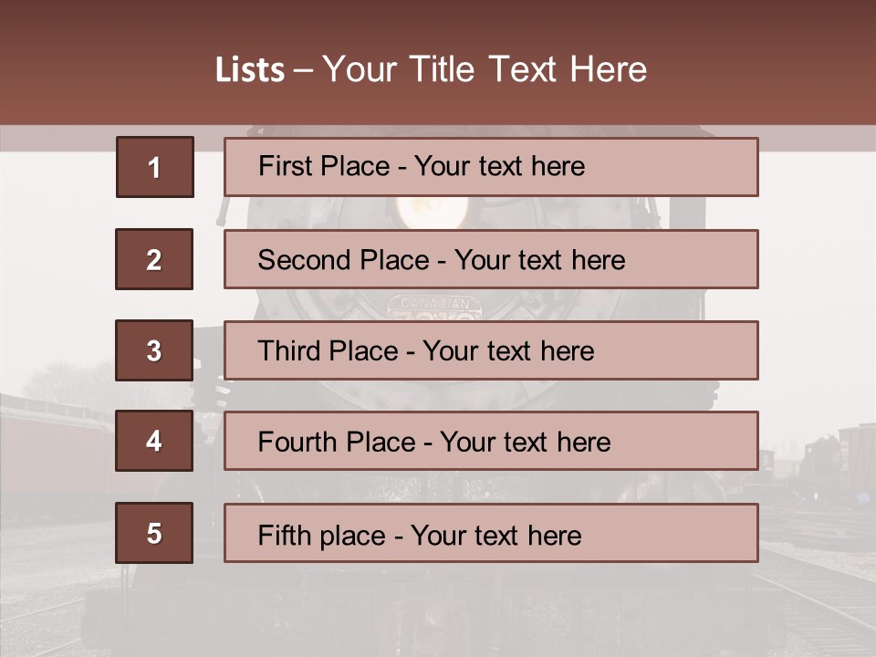 Track Coal Steam PowerPoint Template
