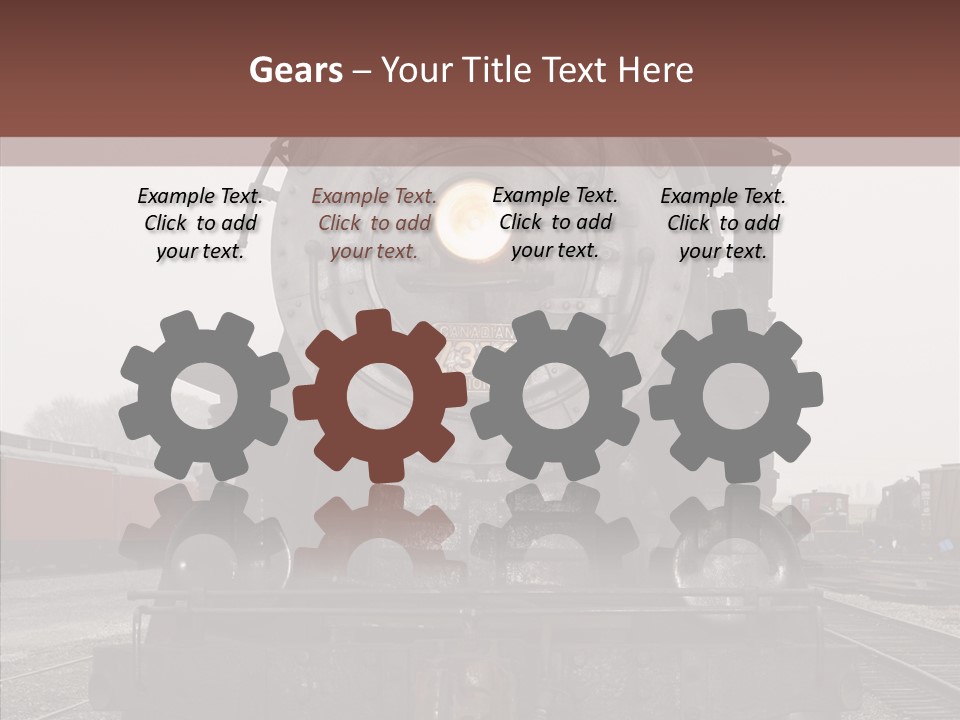 Track Coal Steam PowerPoint Template