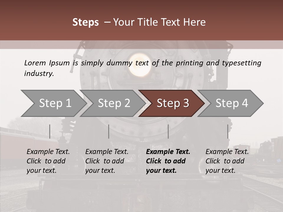 Track Coal Steam PowerPoint Template