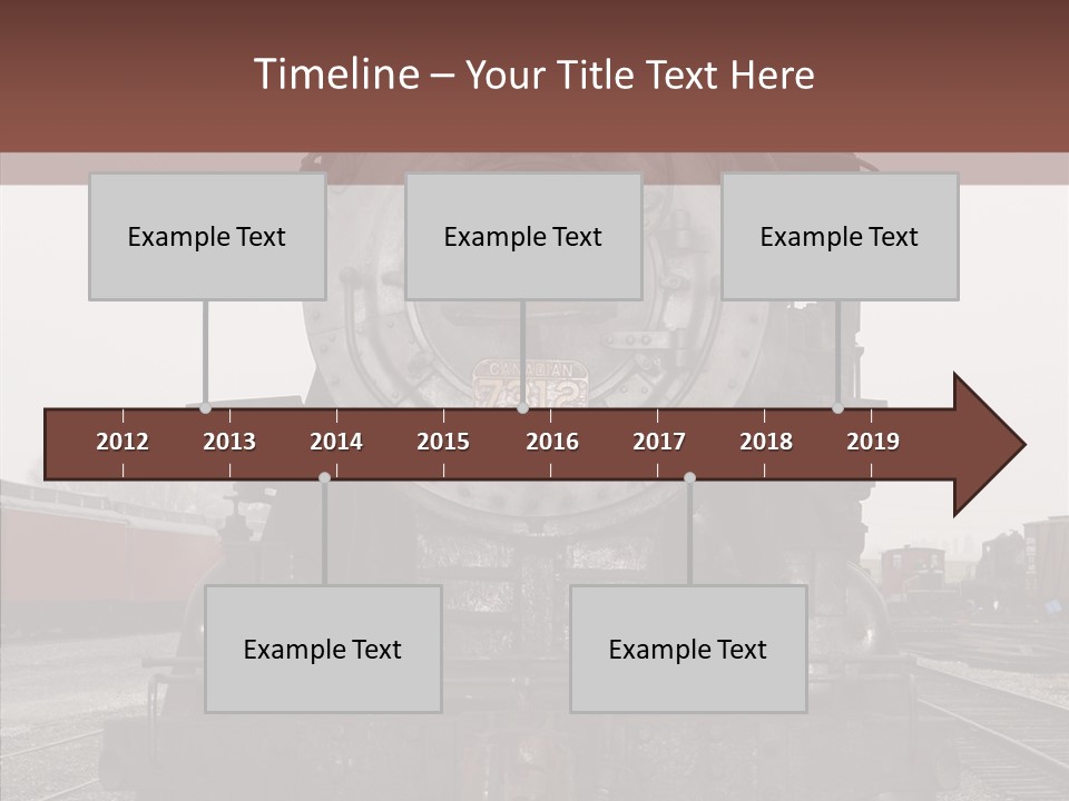 Track Coal Steam PowerPoint Template