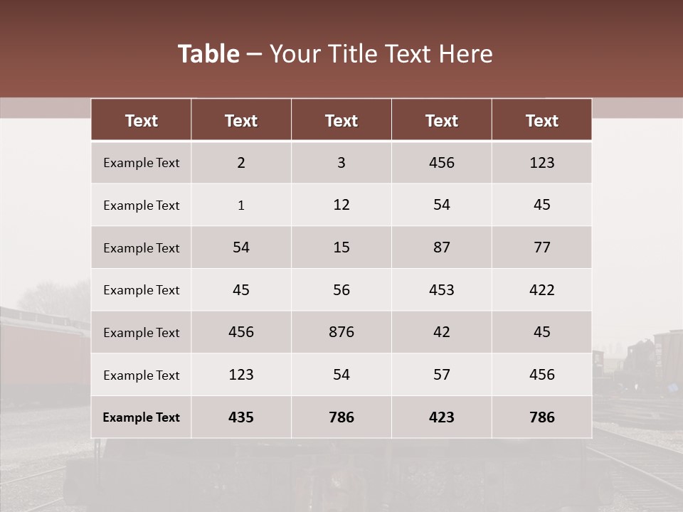 Track Coal Steam PowerPoint Template