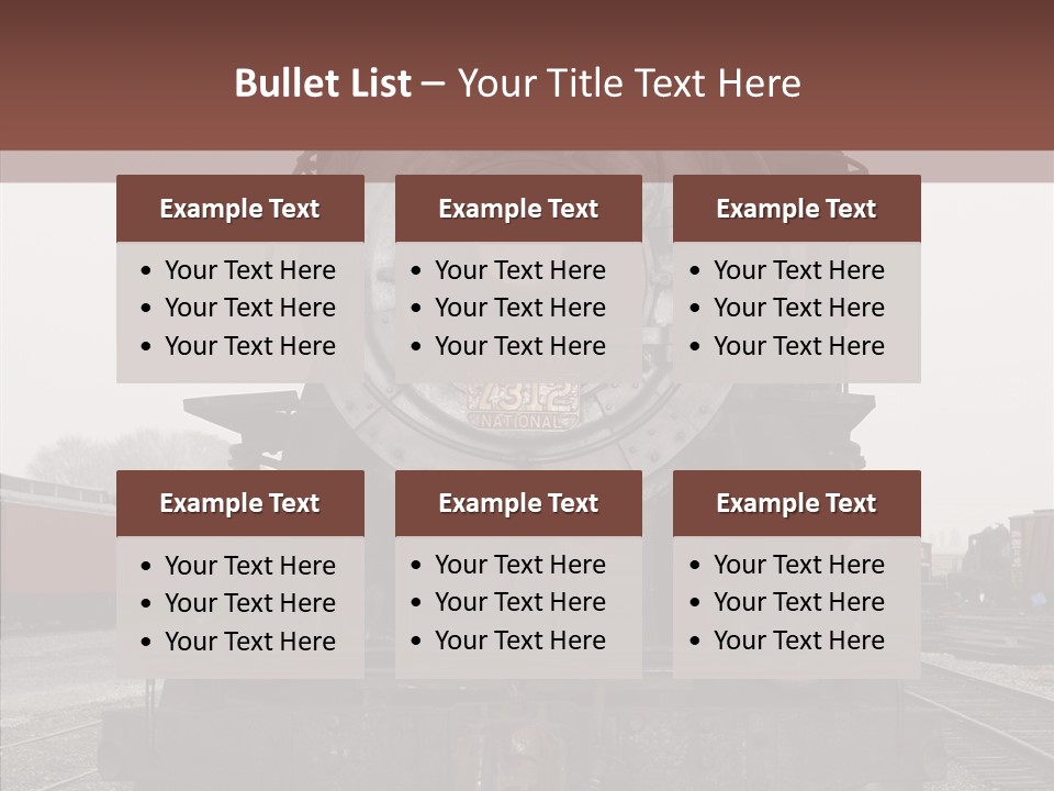 Track Coal Steam PowerPoint Template