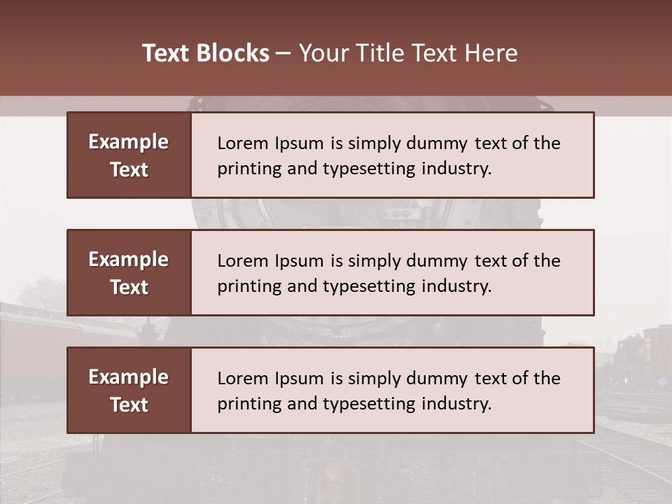 Track Coal Steam PowerPoint Template