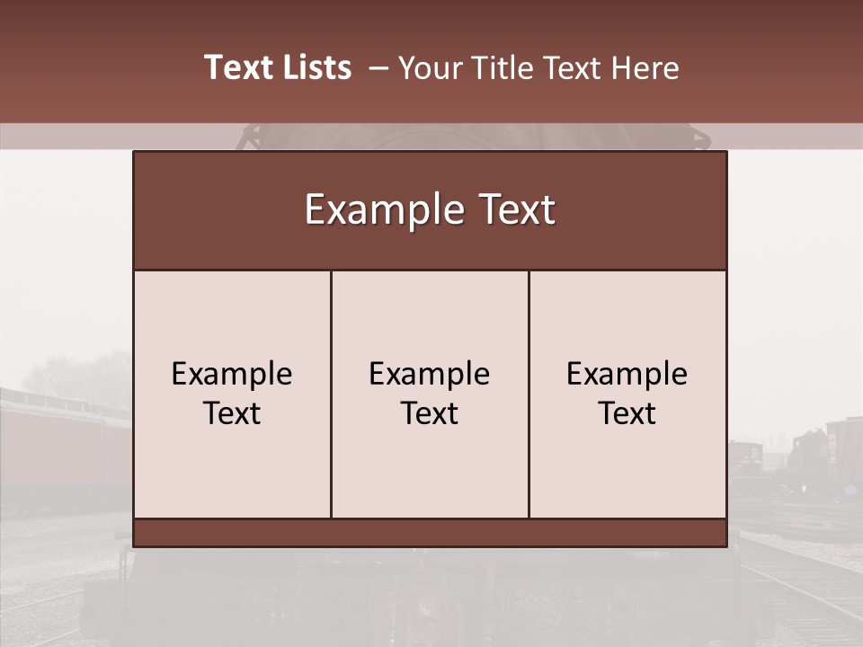 Track Coal Steam PowerPoint Template