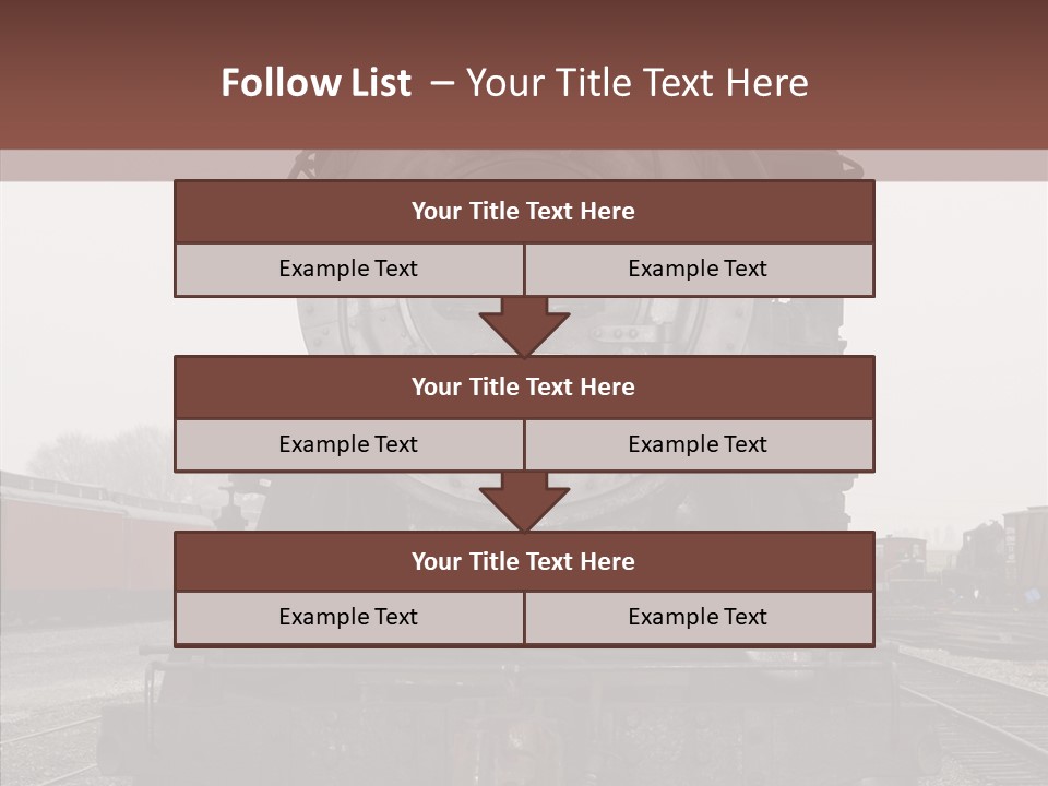 Track Coal Steam PowerPoint Template
