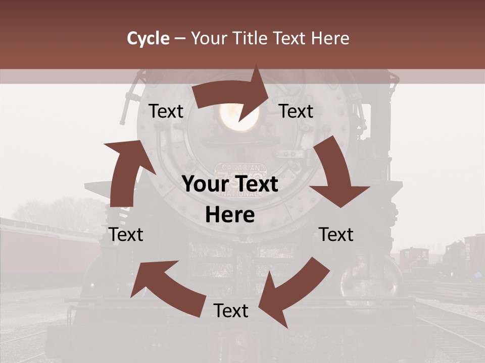 Track Coal Steam PowerPoint Template