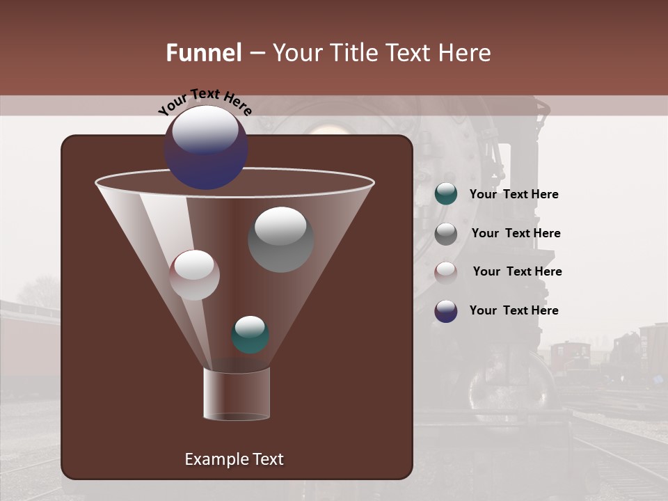 Track Coal Steam PowerPoint Template