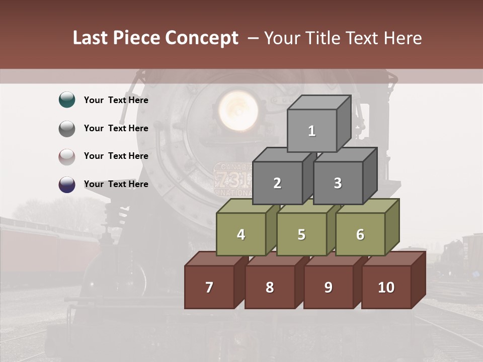 Track Coal Steam PowerPoint Template