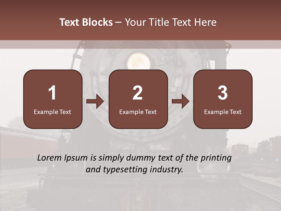 Track Coal Steam PowerPoint Template