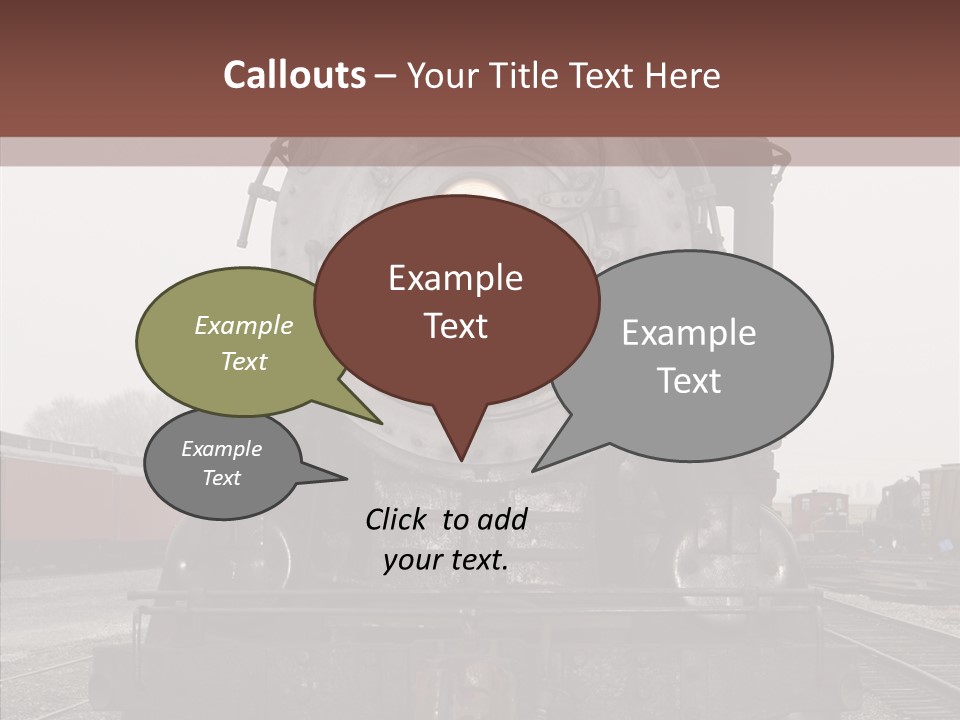 Track Coal Steam PowerPoint Template