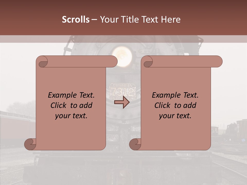 Track Coal Steam PowerPoint Template