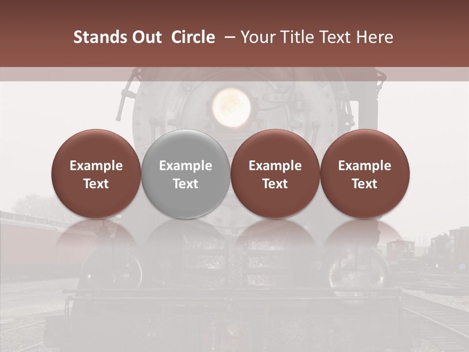 Track Coal Steam PowerPoint Template