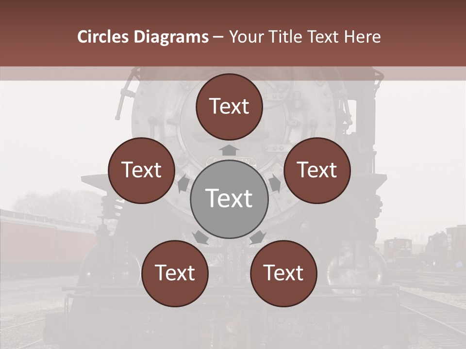 Track Coal Steam PowerPoint Template