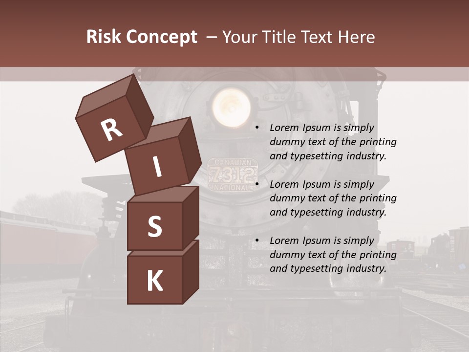 Track Coal Steam PowerPoint Template