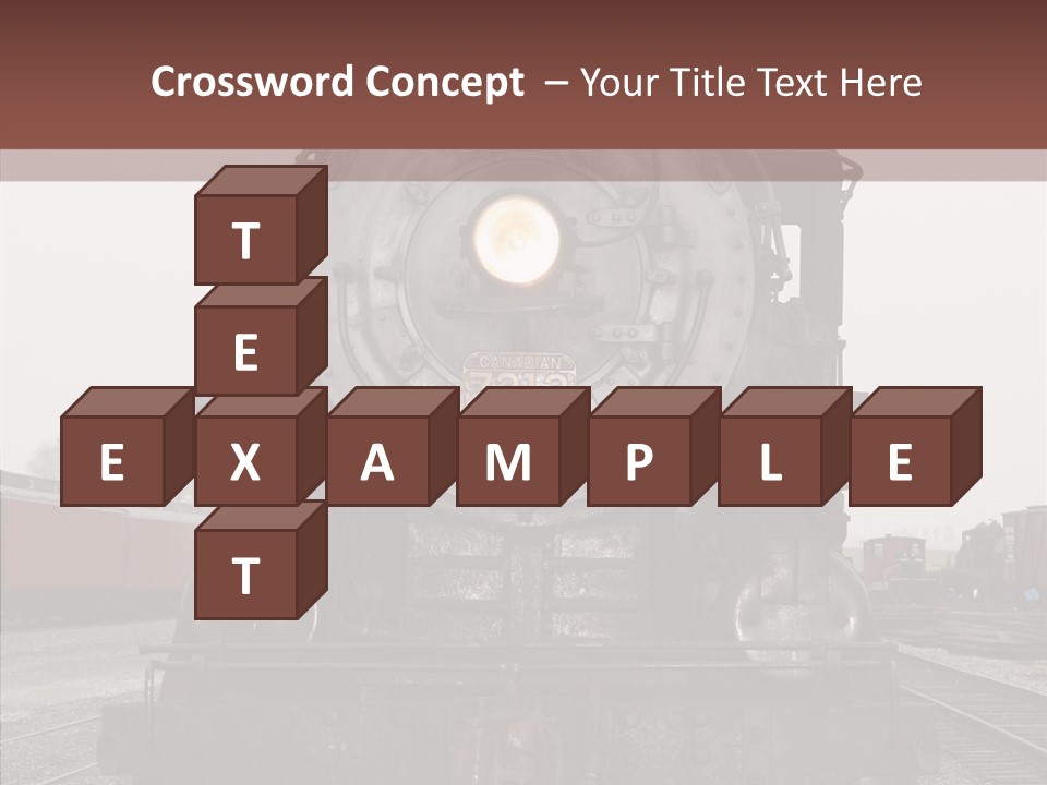 Track Coal Steam PowerPoint Template