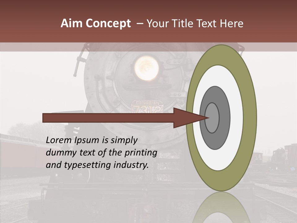 Track Coal Steam PowerPoint Template