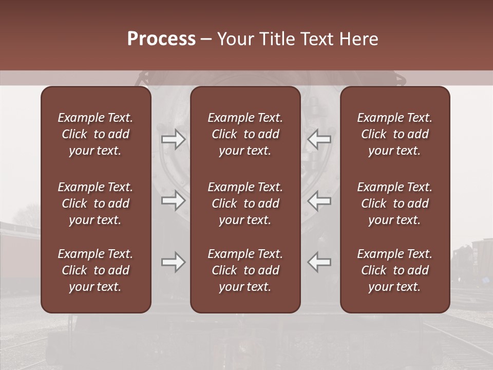 Track Coal Steam PowerPoint Template
