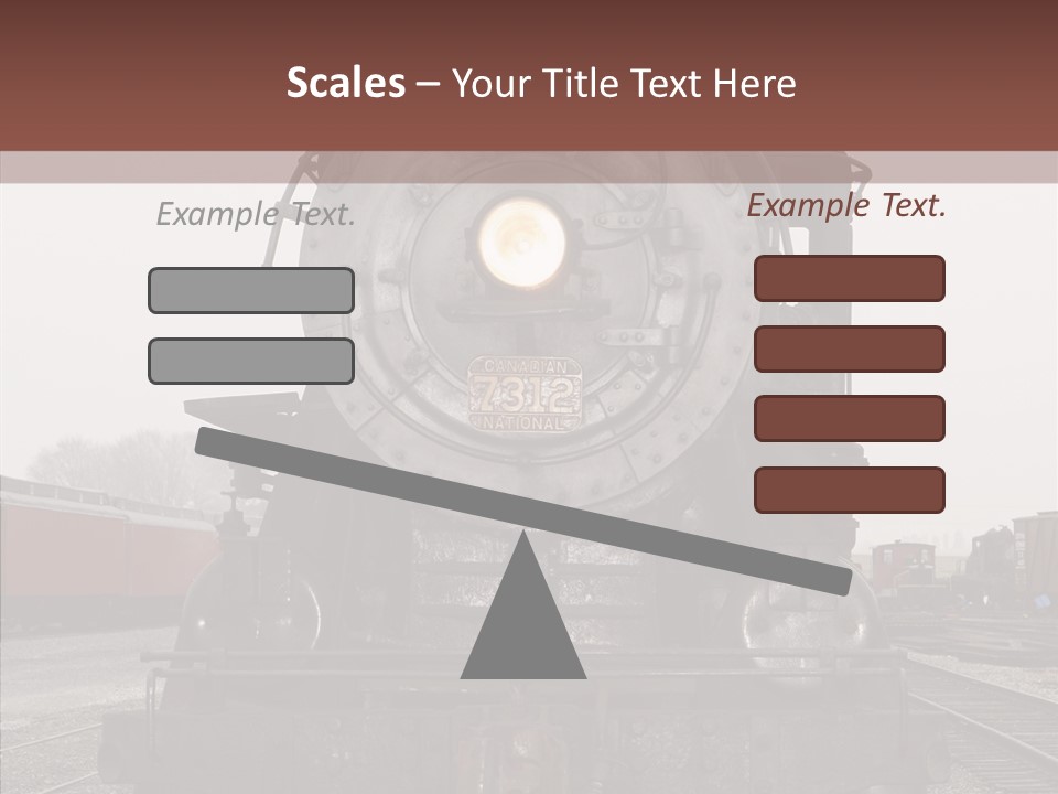 Track Coal Steam PowerPoint Template
