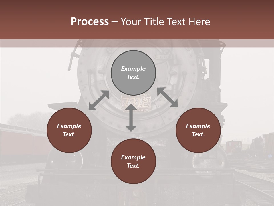Track Coal Steam PowerPoint Template