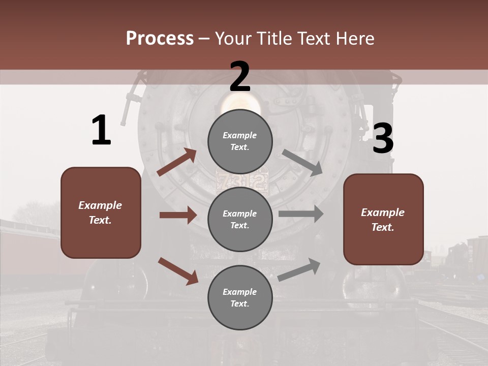 Track Coal Steam PowerPoint Template