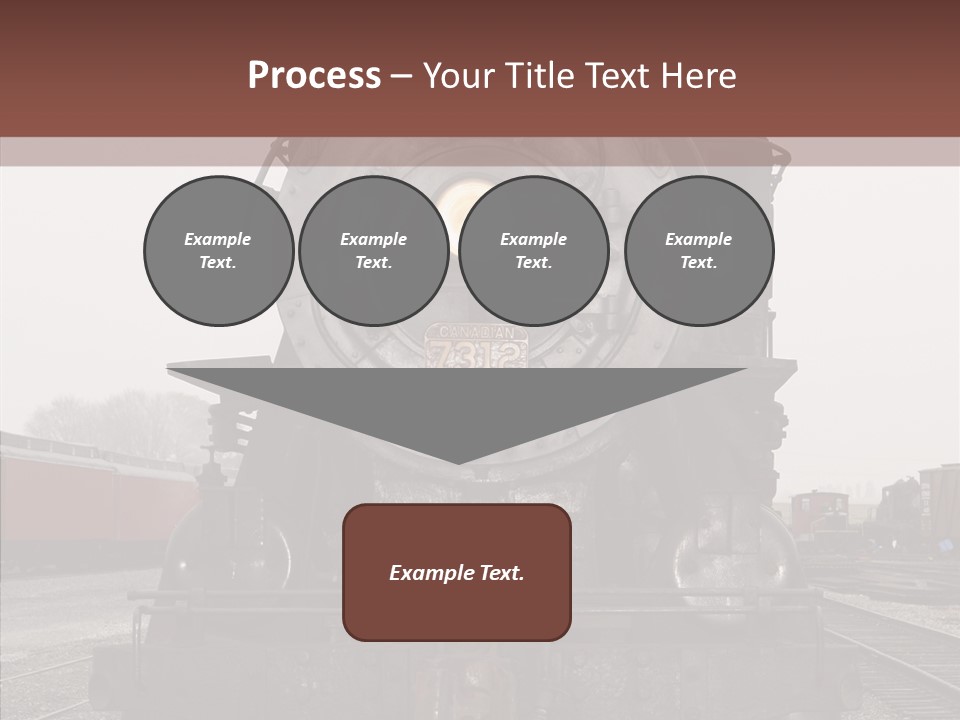 Track Coal Steam PowerPoint Template