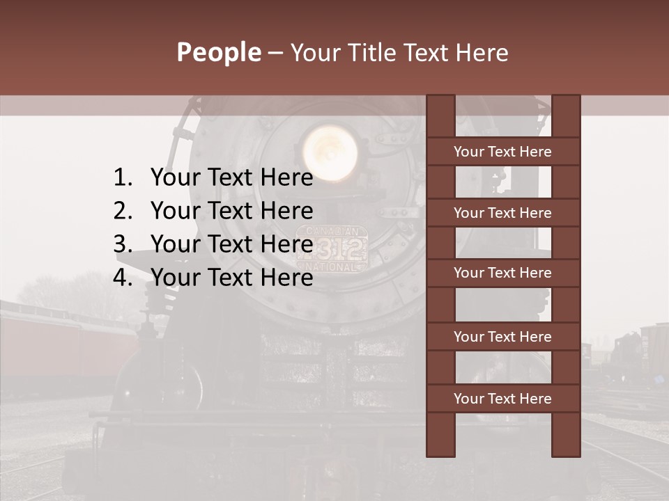 Track Coal Steam PowerPoint Template