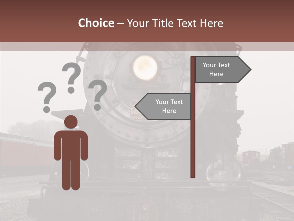 Track Coal Steam PowerPoint Template