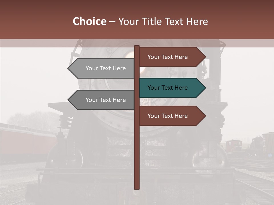 Track Coal Steam PowerPoint Template