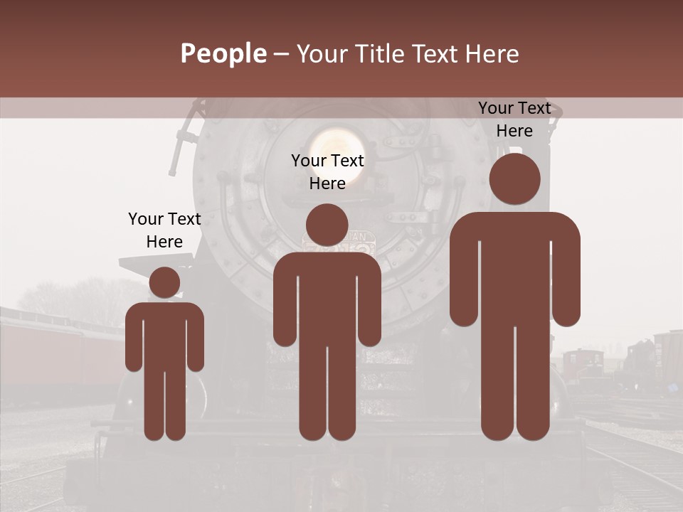 Track Coal Steam PowerPoint Template